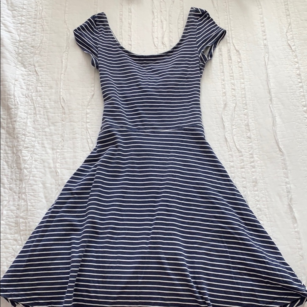 cross back striped dress